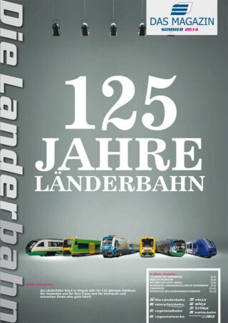 2014 sommer kundenmagazin die laenderbahn Titelseite des Kundenmagazins der Länderbahn im Sommer 2014