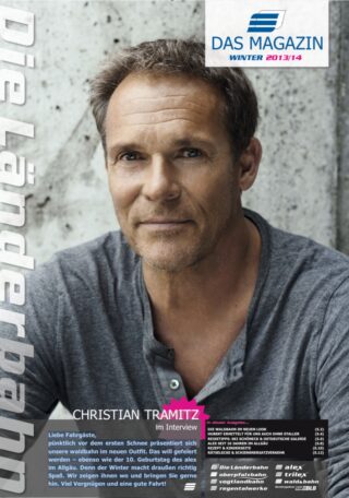 2013 2014 winter kundenmagazin die laenderbahn Titelseite des Kundenmagazins der Länderbahn im Winter 2013/2014