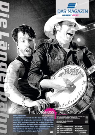 2013 herbst kundenmagazin die laenderbahn Titelseite des Kundenmagazins der Länderbahn im Herbst 2013