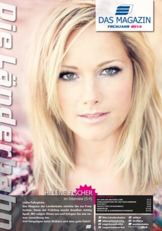 2014 fruehjahr kundenmagazin die laenderbahn Titelseite des Kundenmagazins der Länderbahn im Frühjahr 2014