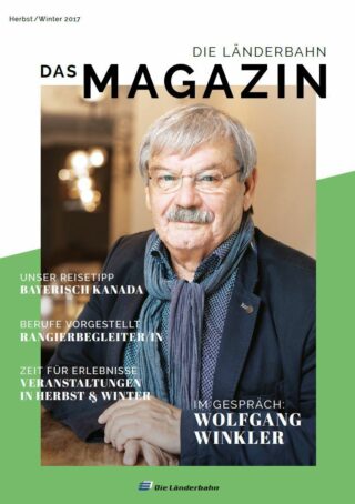 2017 herbst winter kundenmagazin die laenderbahn Titelseite des Kundenmagazins der Länderbahn im Herbst 2017