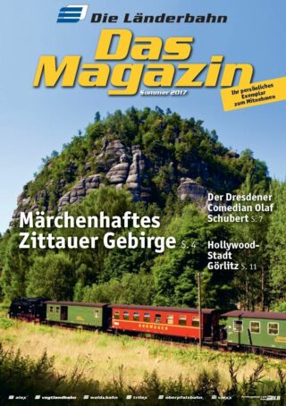 2017 sommer kundenmagazin die laenderbahn Titelseite des Kundenmagazins der Länderbahn im Sommer 2017