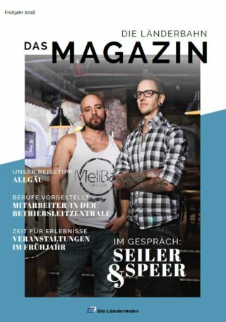 2018 fruehjahr kundenmagazin die laenderbahn Titelseite des Kundenmagazins der Länderbahn im Frühjahr 2018