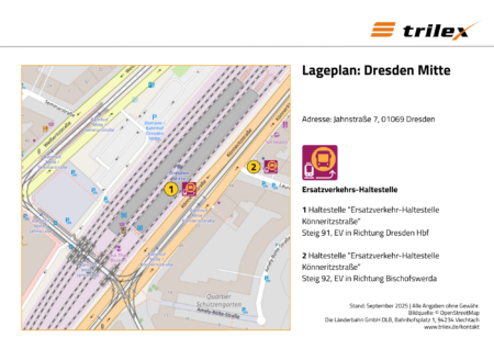 Dresden Mitte Lageplan