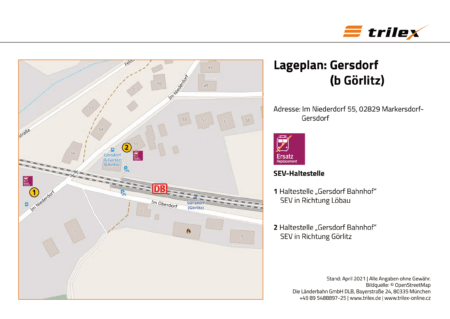 Gersdorf Lageplan