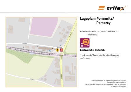 Pommritz Lageplan