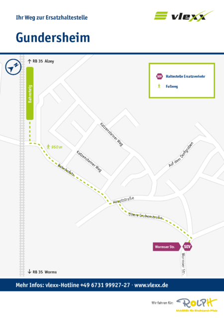Gundersheim Wormser Strasse Ersatzhaltestelle