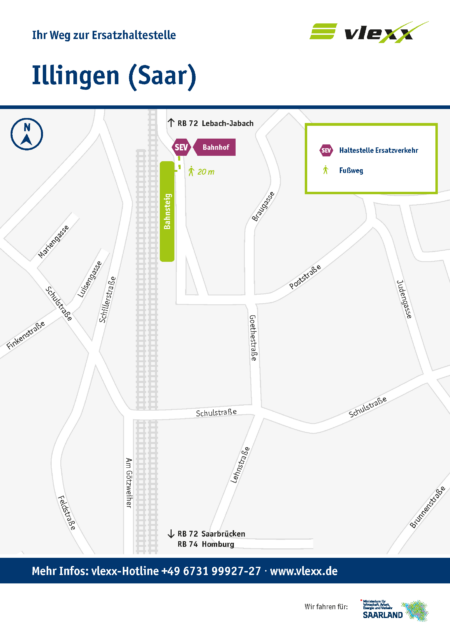 Illingen Saar Bahnhof Ersatzhaltestelle