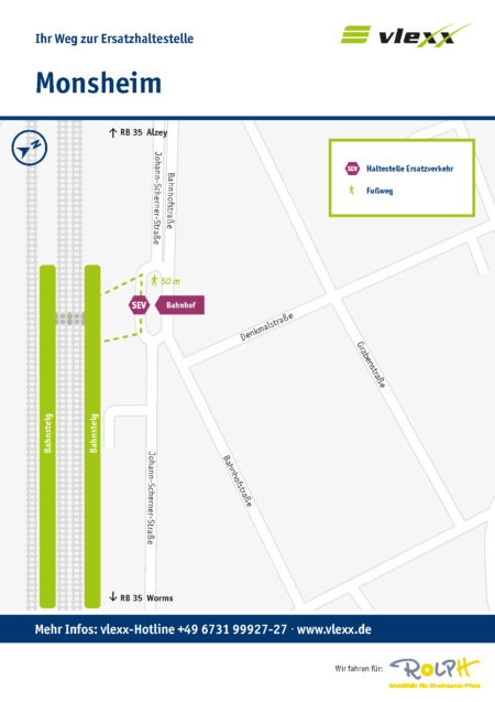 Monsheim Bahnhof Ersatzhaltestelle