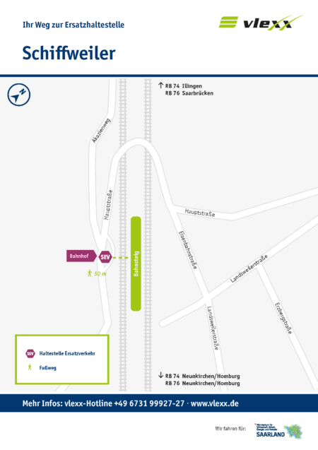 Schiffweiler Bahnhof Ersatzhaltestelle