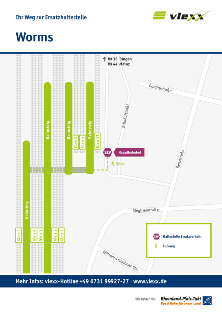 Worms Hauptbahnhof Ersatzhaltestelle